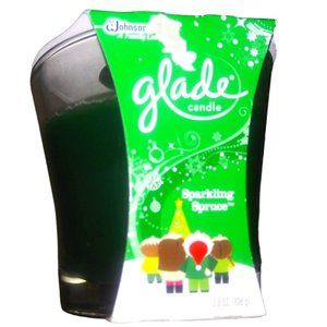 Glade Sparkling Spruce Holiday Candle 3.8 oz 2014 Holiday Evergreen Candle New